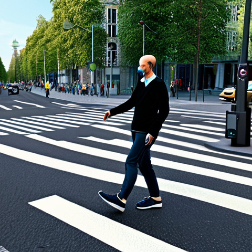 자율주행 차량과 보행자의 공존 전략 - Sensor Fusion for Pedestrian Safety**

"A futuristic autonomous vehicle driving on a typical Berlin ...