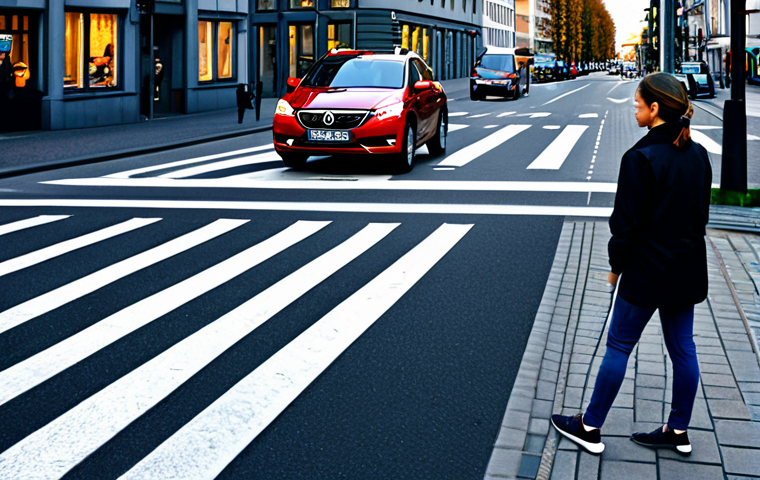 자율주행 차량과 보행자의 공존 전략 - Sensor Fusion for Pedestrian Safety**

"A futuristic autonomous vehicle driving on a typical Berlin ...