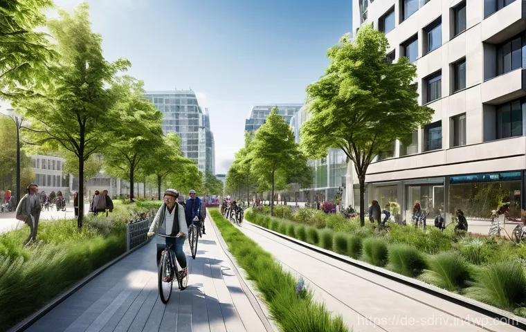 자율주행 도시의 지속 가능성 평가 기준 - Smart Mobility and Green Urban Harmony**
A vibrant, futuristic yet ecologically integrated German c...