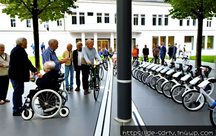 자율주행 도시 설계의 민주적 접근 방식 - Photorealistic European city planning workshop in a bright modern civic hall, diverse German residen...